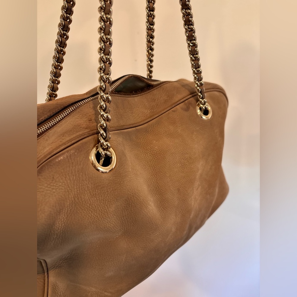 Gucci Soho Chain Shoulder Bag in tan leather (zipper needs repair) - Picture 5 of 16